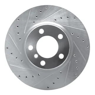 R1 Concepts EDZ-31121L Brake Rotor Drilled and Slotted Silver
